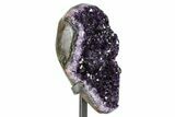 Sparkling Amethyst Geode with Metal Stand - Uruguay #372879-2